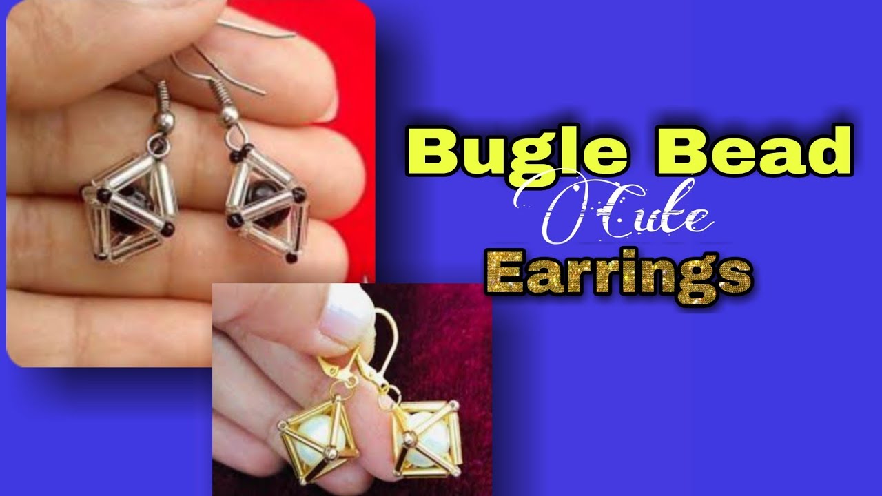 ✨Bugle Beads Cute Earrings || Easy to make beaded earrings || Beaded jewellery✨