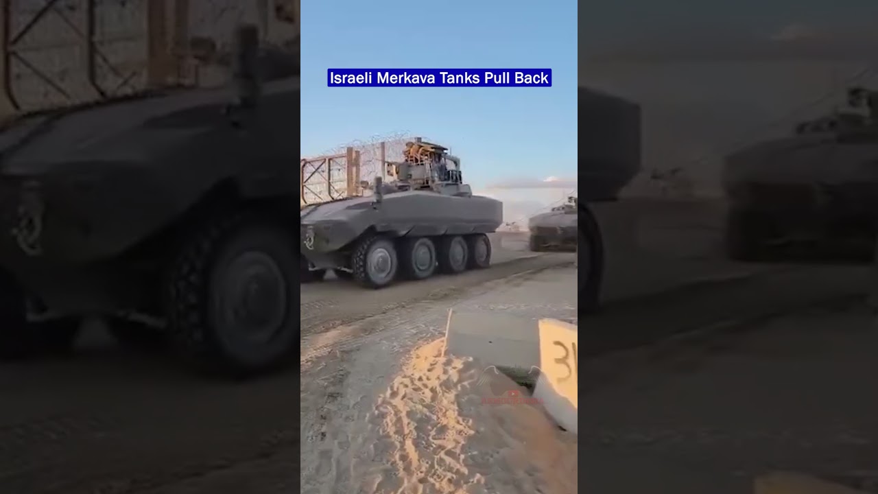Israeli Tank and Armor Pull Back to Defensive Lines!