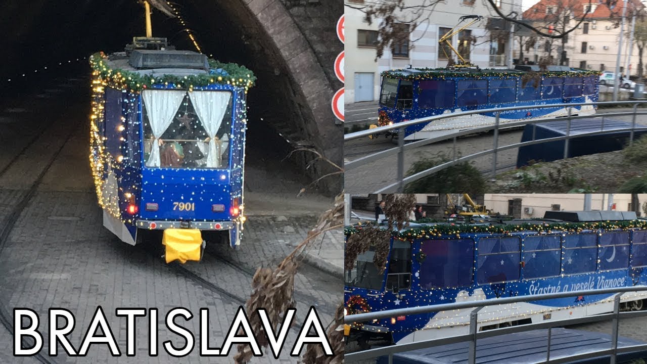 Bratislava | Christmas Tram in Tram Tunnel | Vianočná Električka