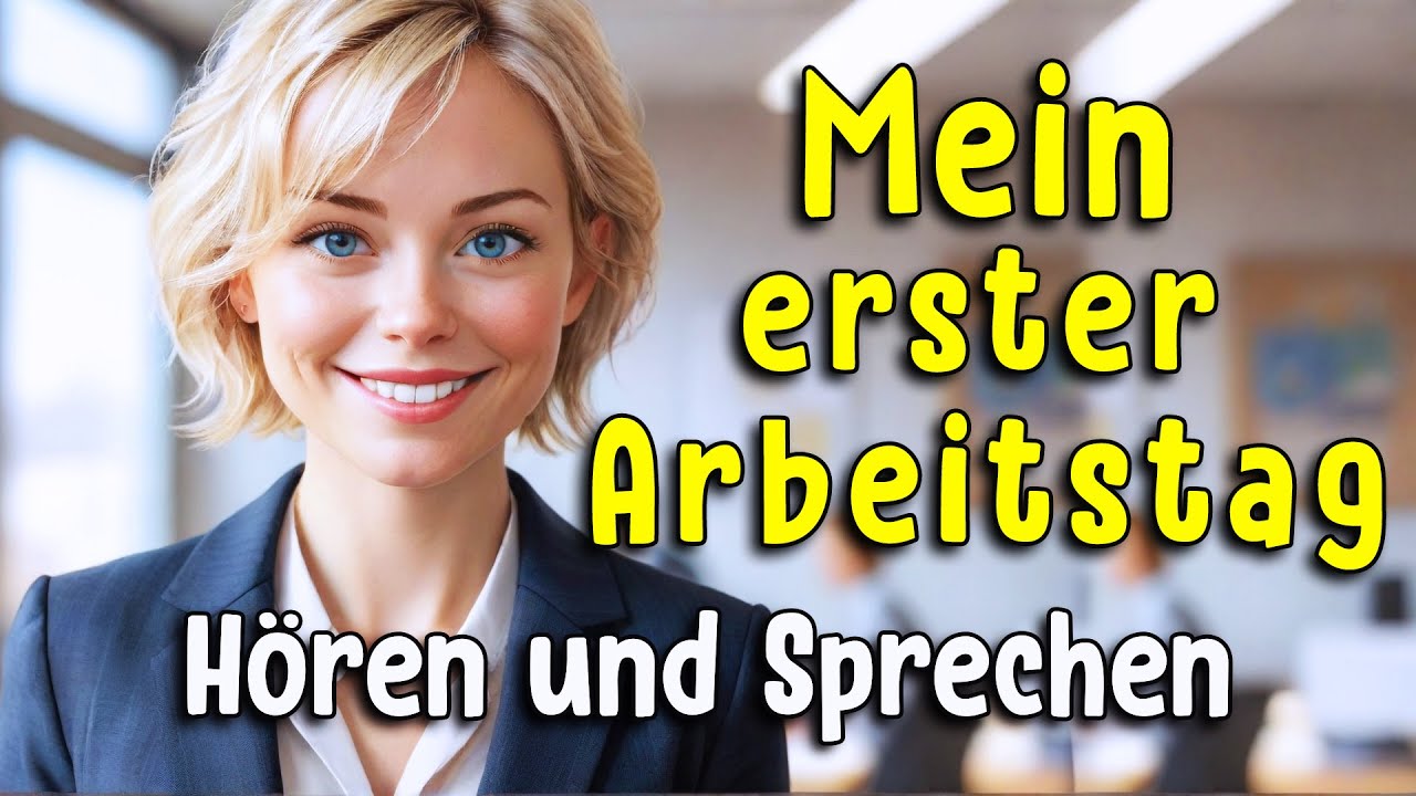 Deutsch lernen durch Hören: Mein erster Arbeitstag & Büro-Vokabeln 🇩🇪