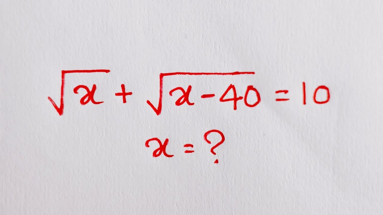 Can You Solve This Square Root Equation?|Algebra Challenge|Solve This Radical Equation Step by Step?