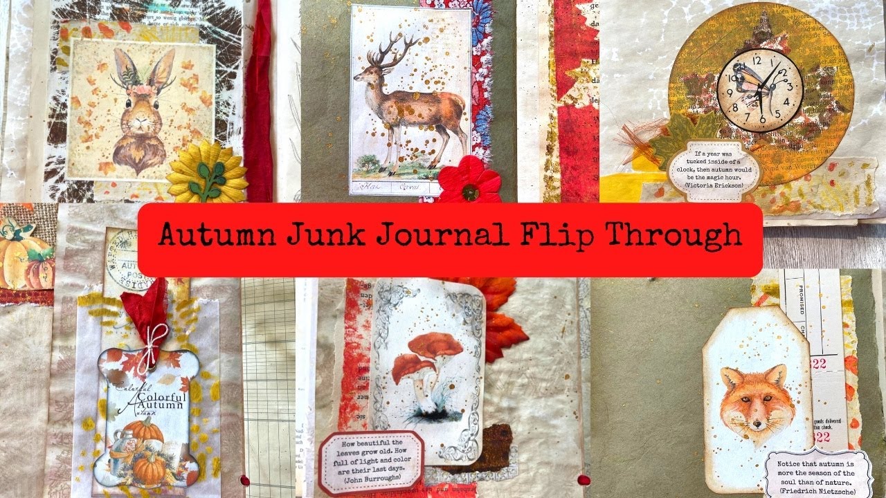Autumn Junk Journal Flip Through (Music Only)/Digital Collage Club Design Team Project