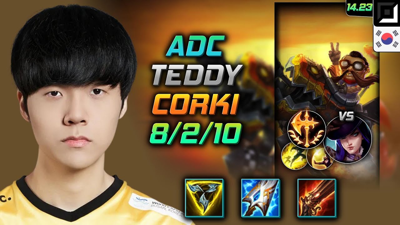 Corki Adc Build Teddy Trinity Force Conqueror - LOL KR Challenger Patch 14.23