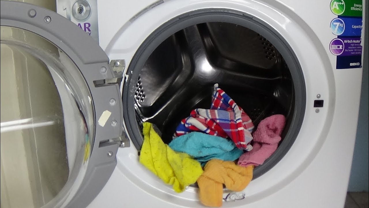 Beko WMB 71443 LA - rinse program 7 minutes, without centrifuge, washing machine, lavadora movie #85