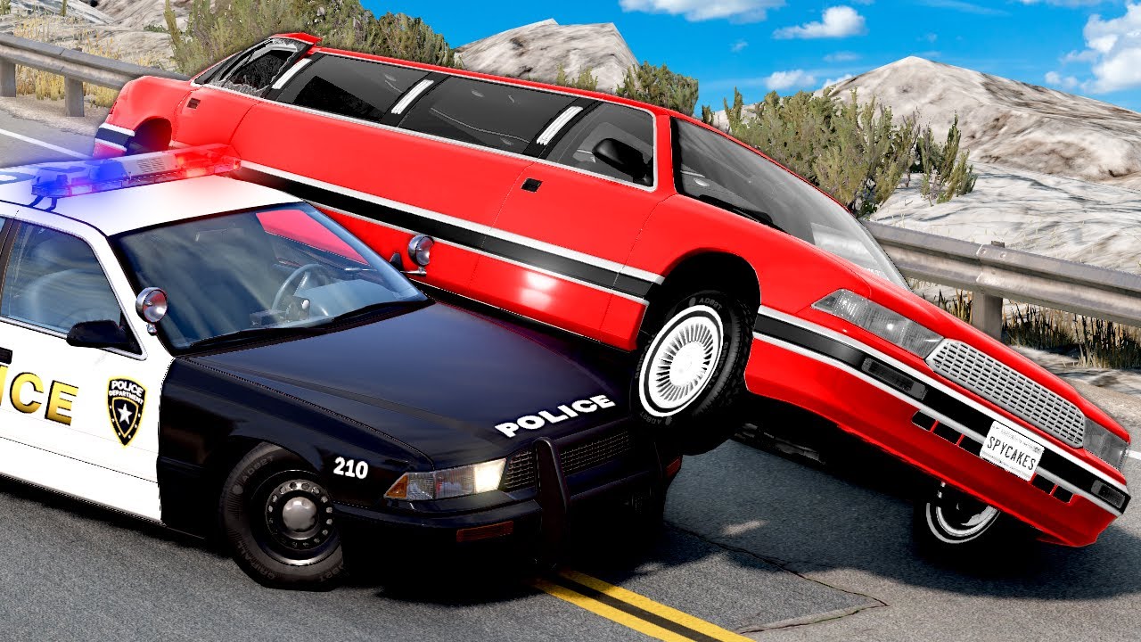 POLICE CHASE LIMO in BeamNG!