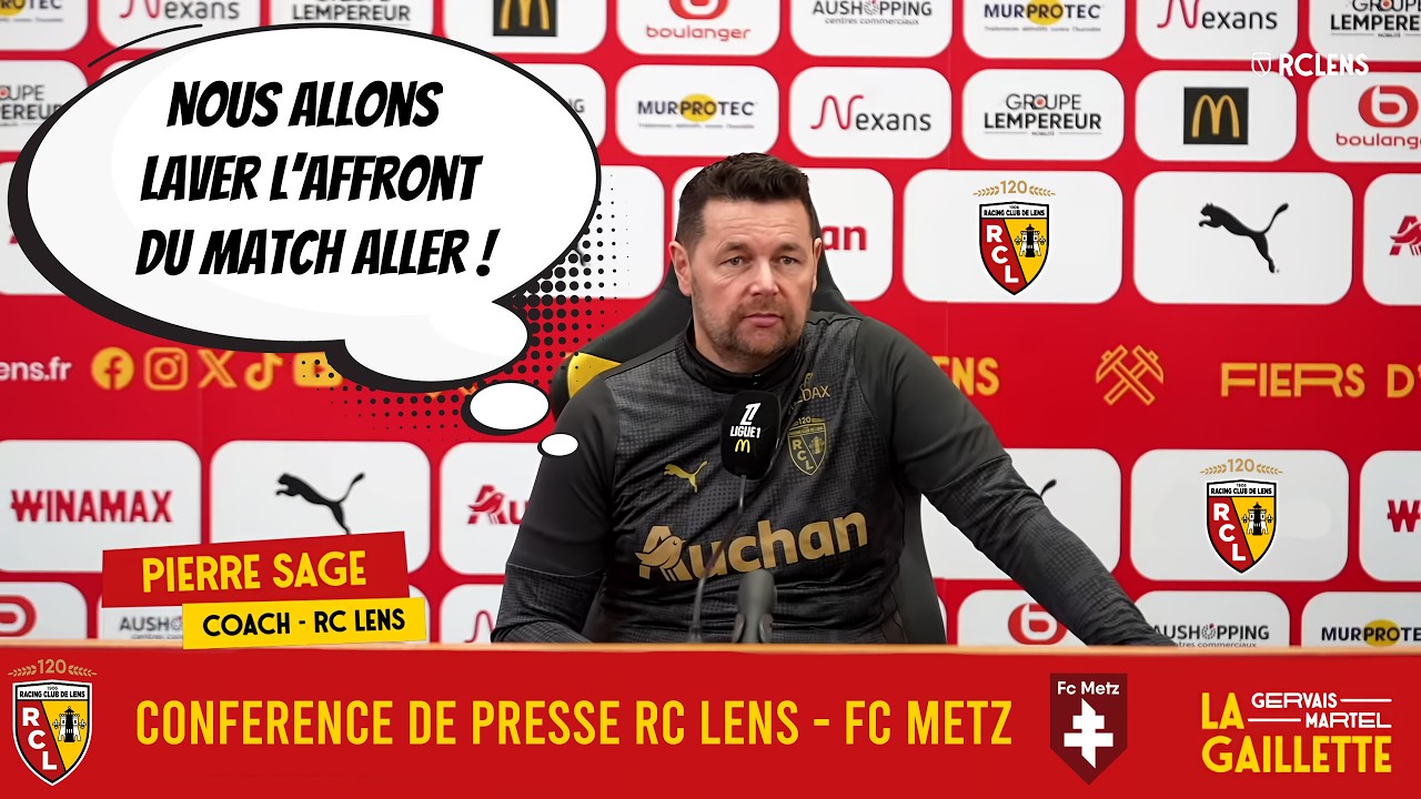 Apr&egrave;s Conf RC Lens FC Metz
