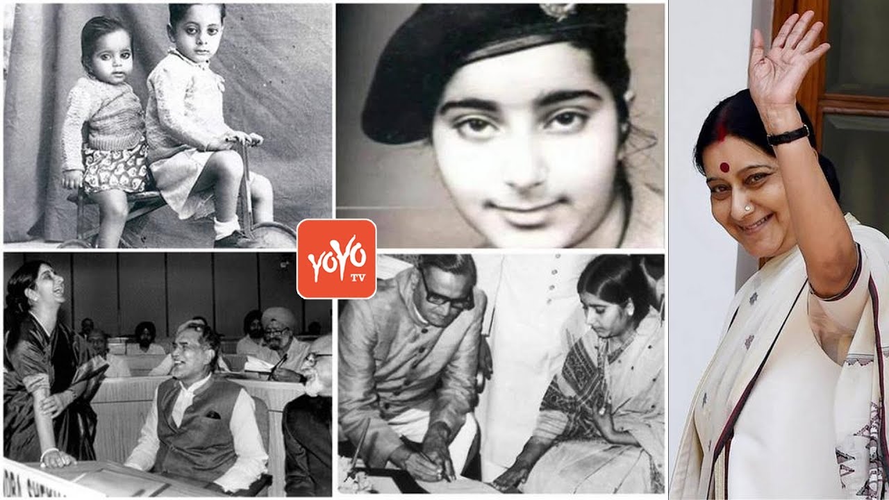Sushma Swaraj Rare Old Photos | Sushma Swaraj Childhood Photos | Unseen Video | YOYO TV Channel