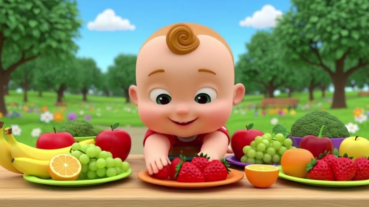 Healthy Foods Rhyming Adventure for Kids | Fun Food Song for Kids, Popular Nursery Rhyme🥦🍎🎶