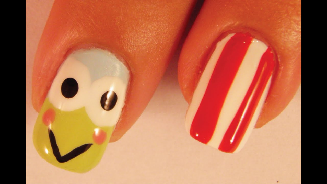 Keroppi nail art tutorial