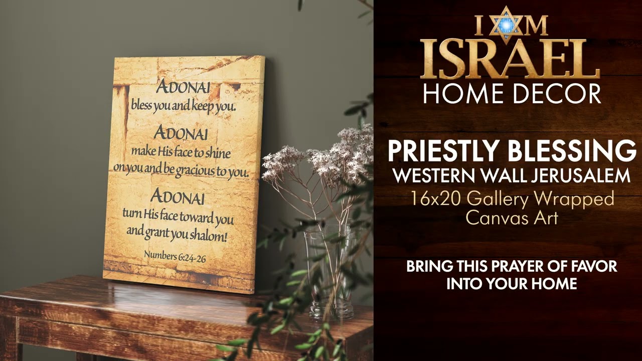"Priestly Blessing" Western Wall Jerusalem - Gallery Wrapped Canvas Art | I AM ISRAEL Home Decor