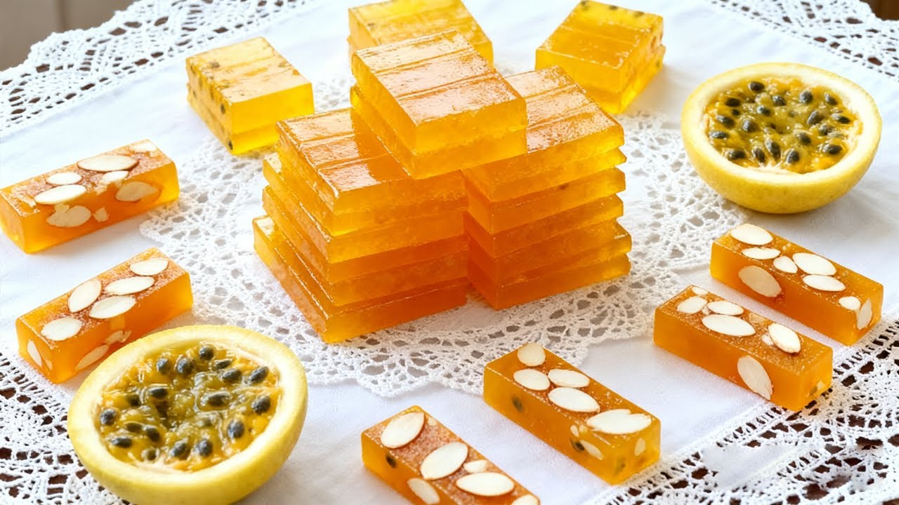 Satisfying Relaxing Video_Passion Fruit Gummy Candy Recipe_Asmr_Tiktok