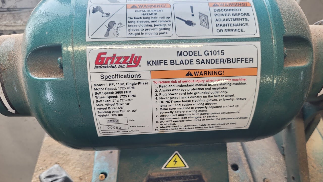Grizzly G1015 2x72 Knife grinder Review