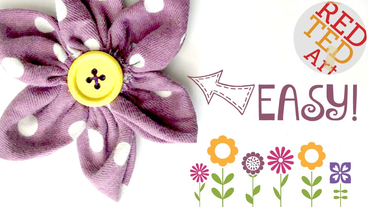1# BEST Fabric Flower!!!!! (Basic Sewing) - great for weddings, brooches or accessories