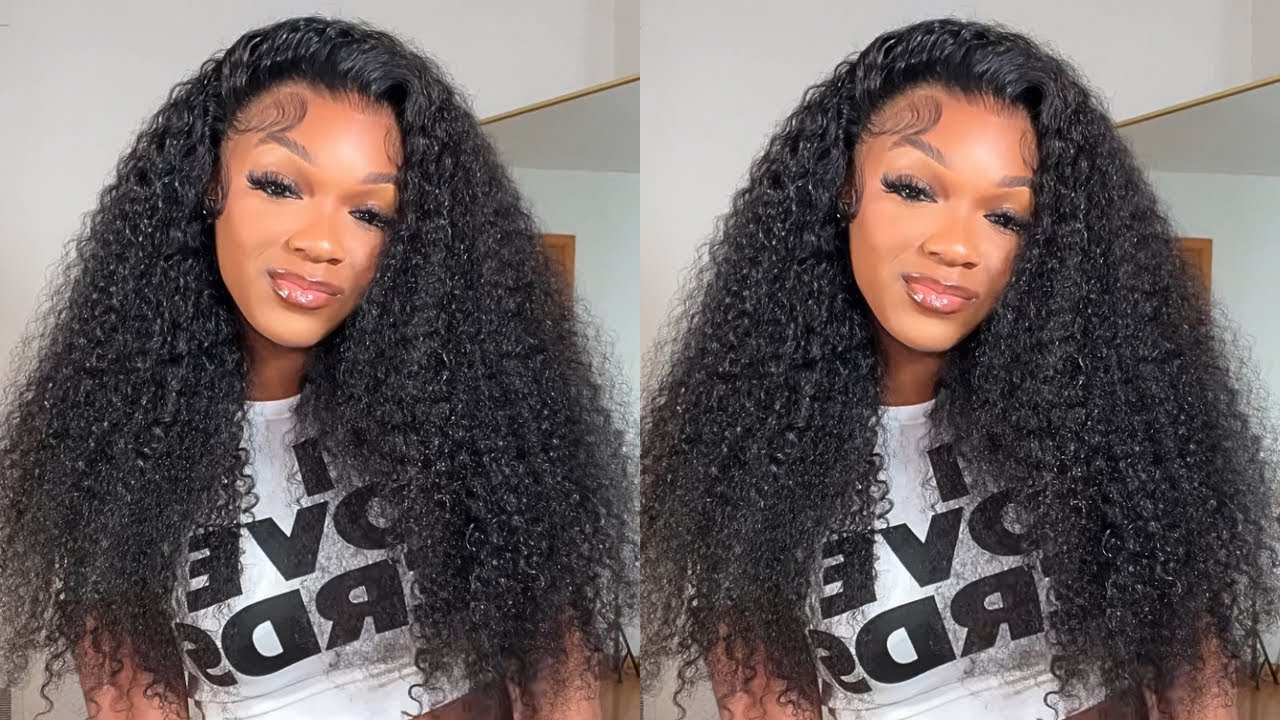 250% Density Curly HD Lace Front Wig Install + Curly Flip Over Hairstyle | Ft. Asteria Hair
