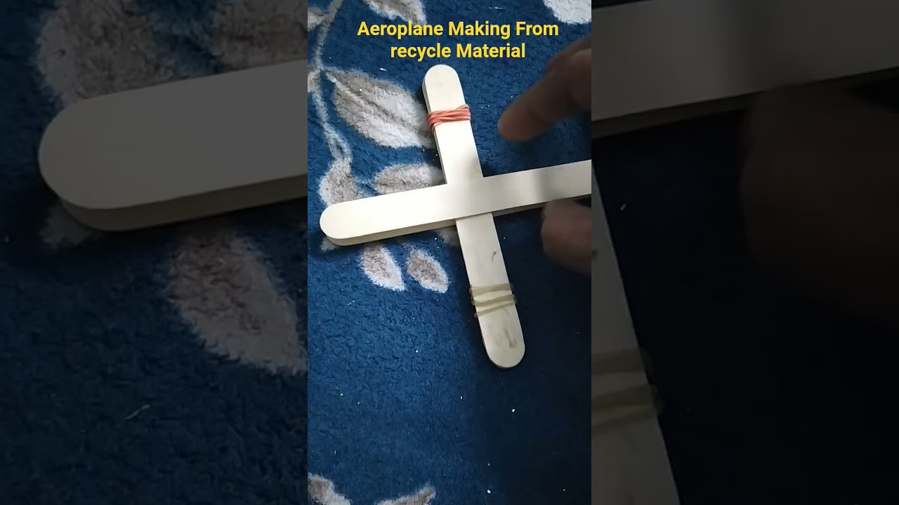 ❤️Aeroplane Making From Recycle Material ❤️Icecream stick usage for art and craft 
