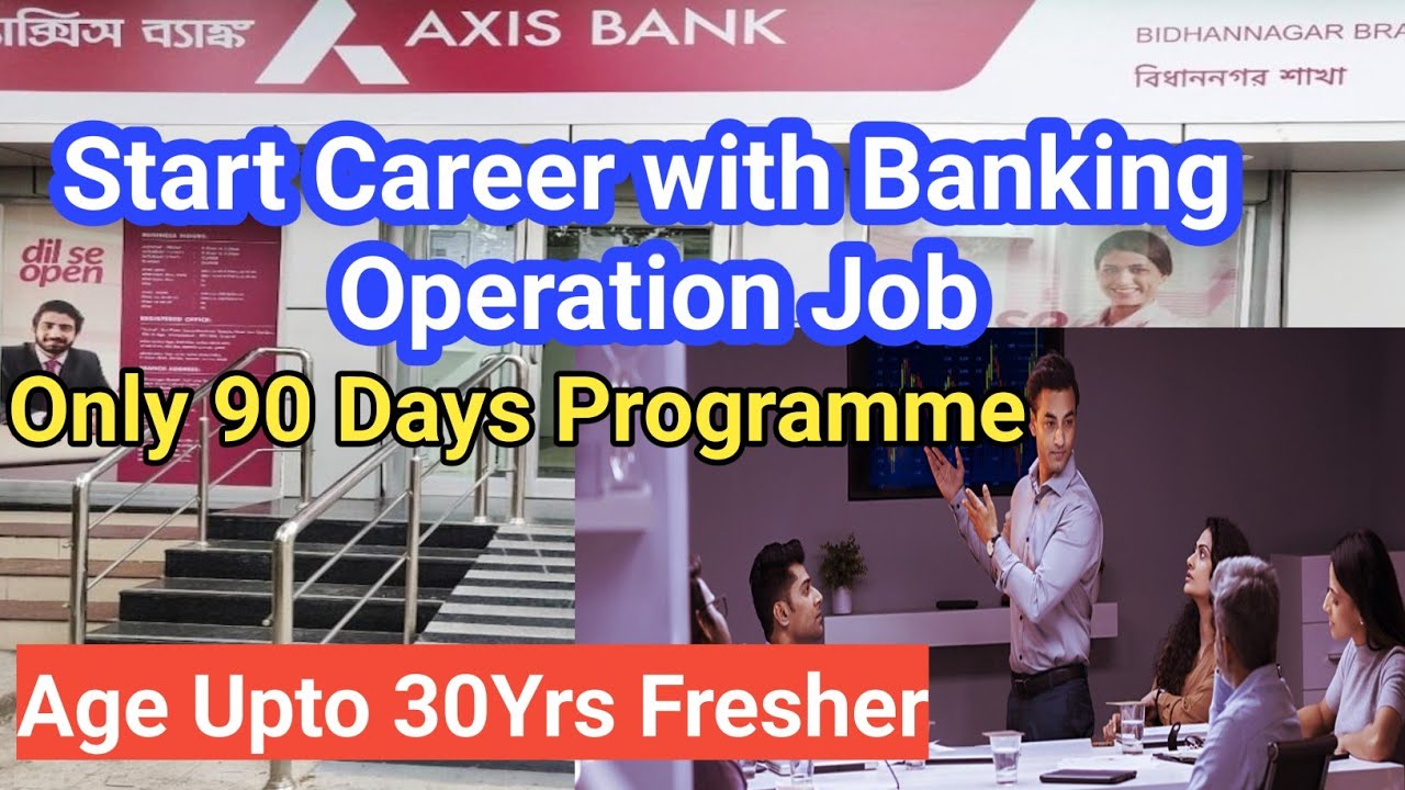 Banking Operation Job Axis Bank | No sales and Services only Operation | Age upto 30Yrs