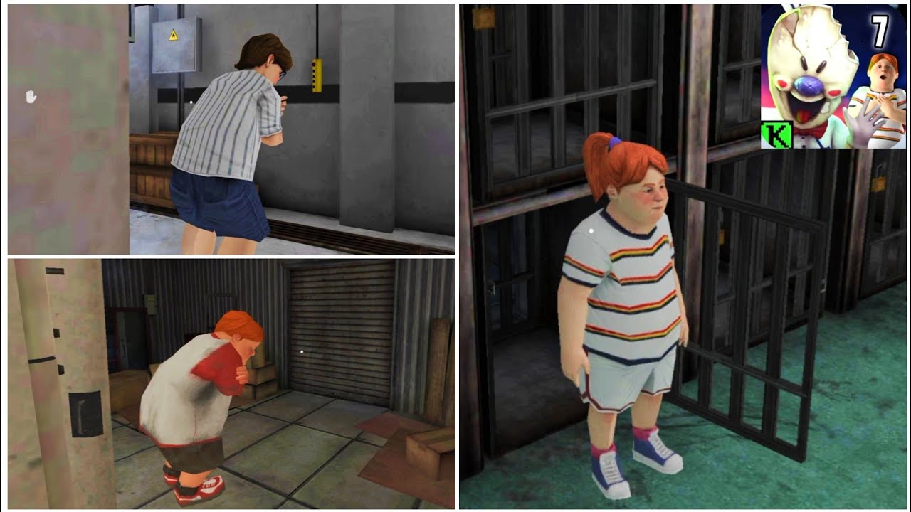 Charlie's, Lis's and J's All Caught Escapes In Ice Scream 7