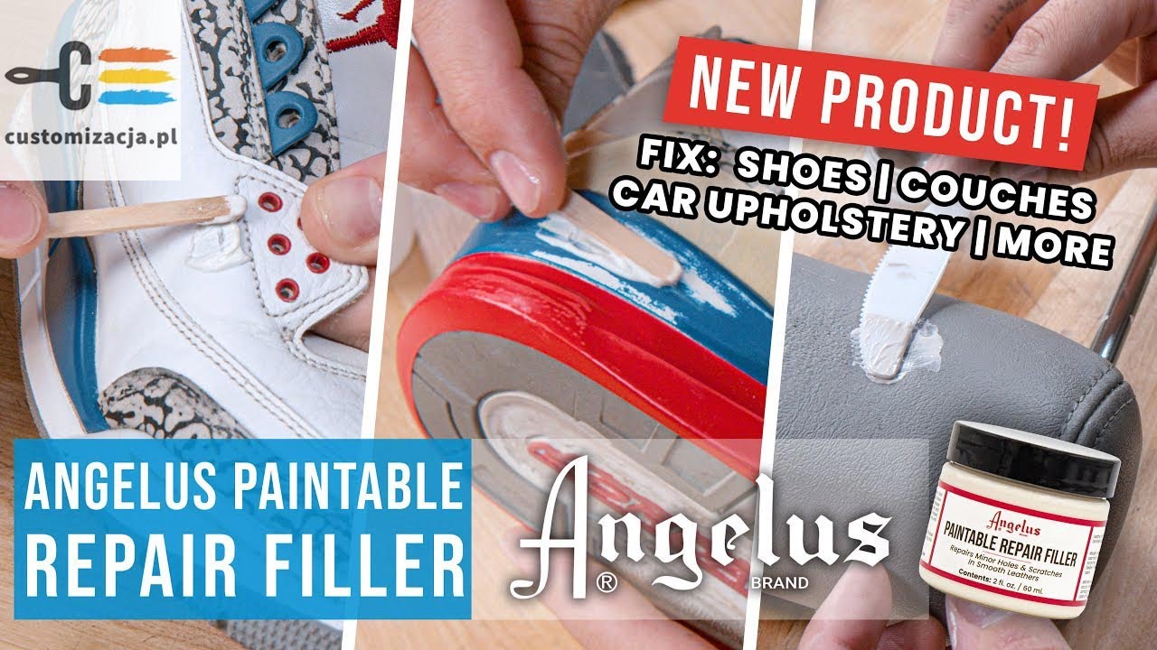 Szpachla do skór na dziury, ubytki, rysy, zadrapania i pęknięcia - ANGELUS Paintable Repair Filler