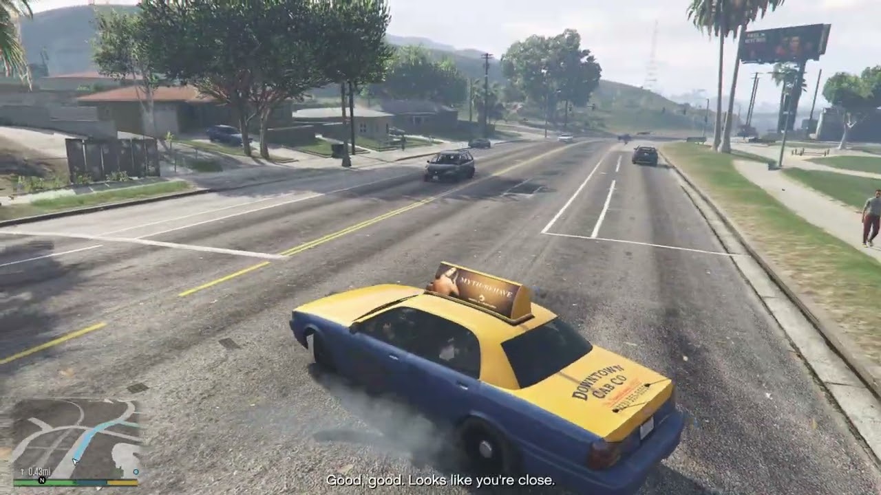 bye bye passenger-GTA 5 running taxi and if I crash I blow up-no commentary part 1