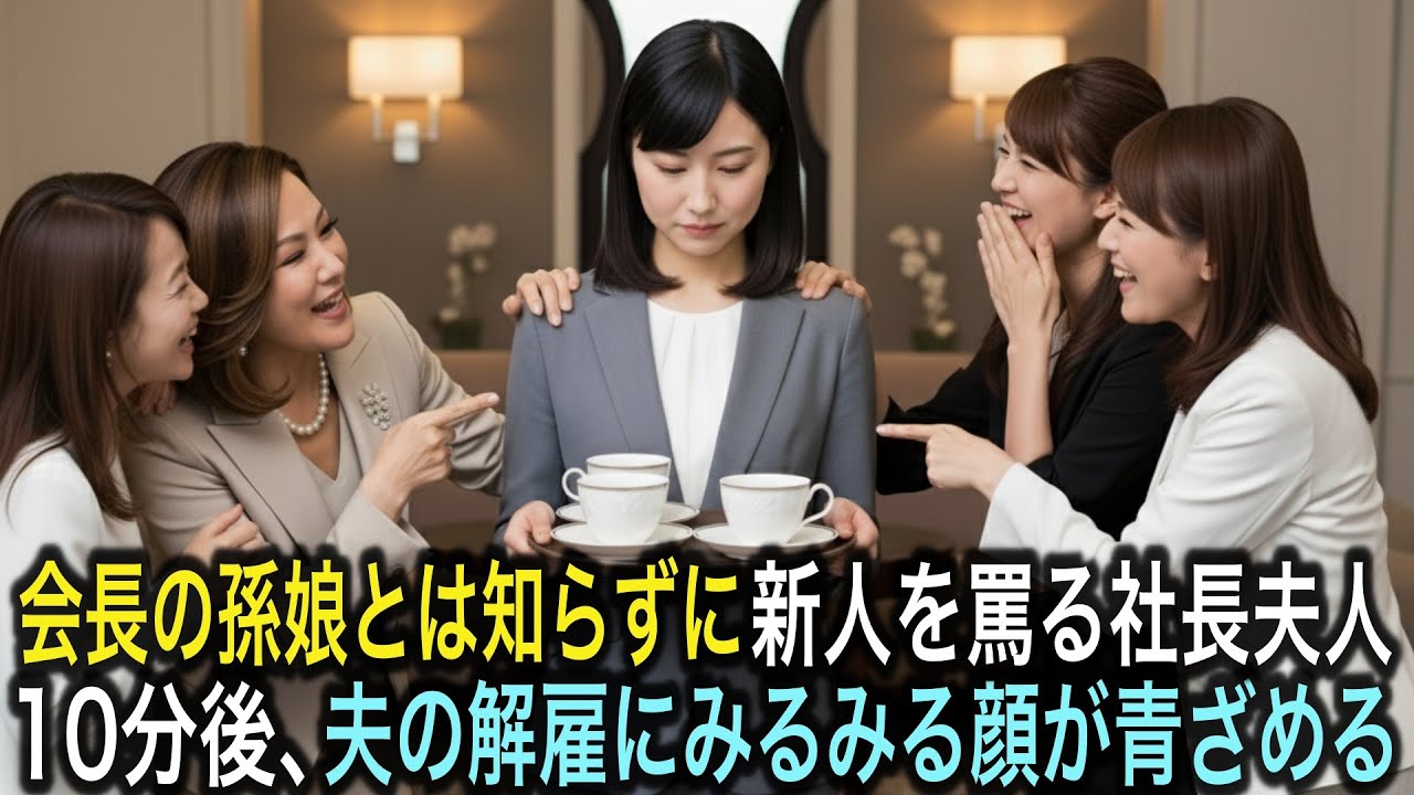会長の孫娘とは知らずに新人を罵った社長夫人。10分後、夫の解雇にみるみる顔が青ざめる