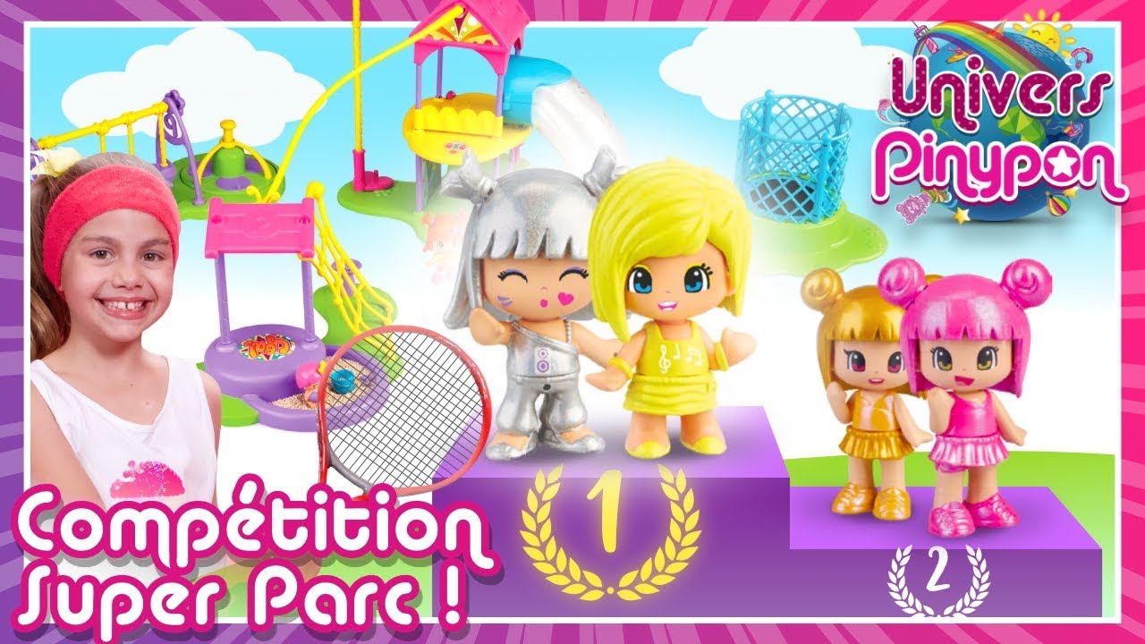 COURSE dans le SUPER PARC Pinypon 🏆👩🏻‍🦰 Qui gagnera le trophée SUPER PARC et les ACCESSOIRES?