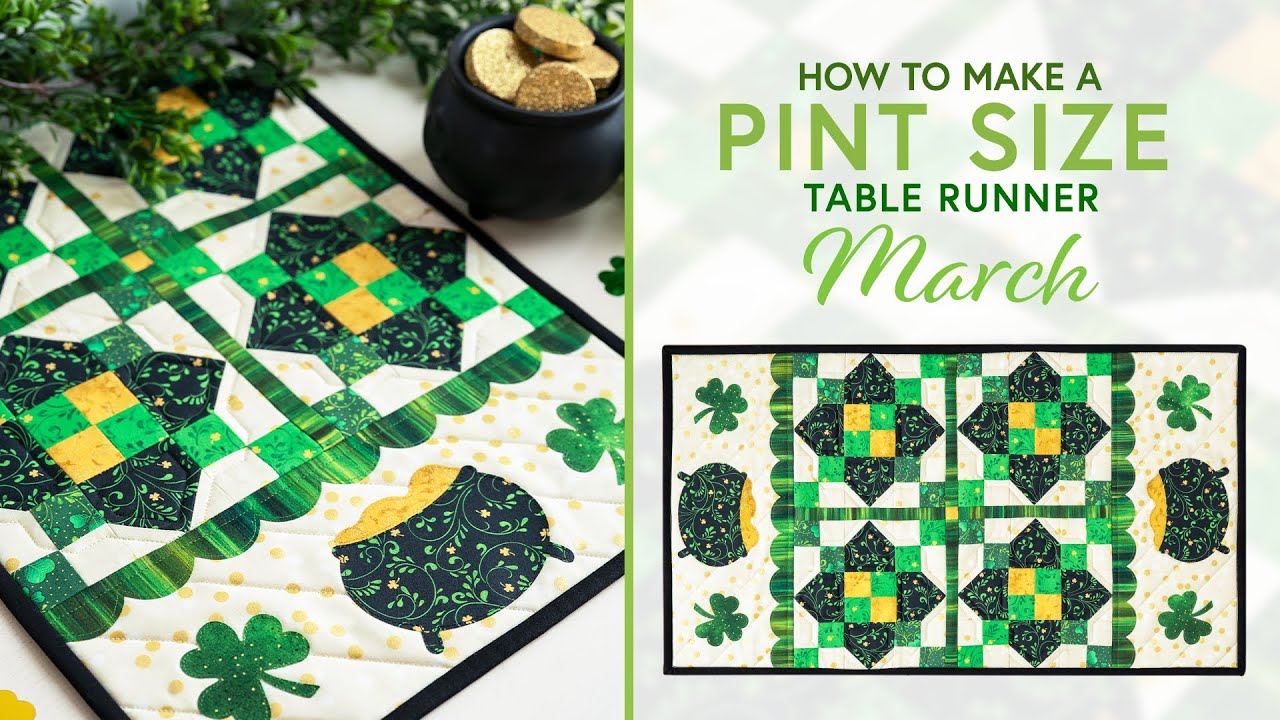 Pint Size Table Runner Series - March | a Shabby Fabrics Tutorial