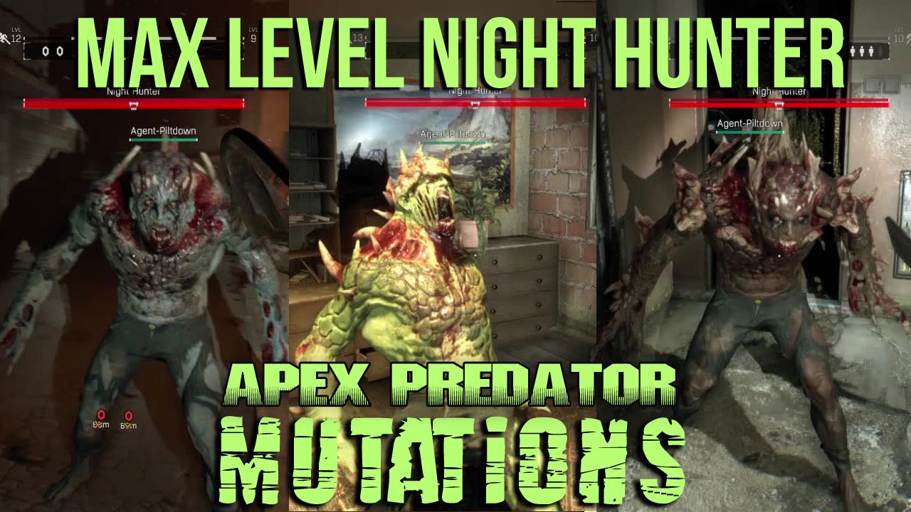 Dying Light - All Night Hunter Mutations Skill Showcase - Be the Zombie - Max Level Apex Predator