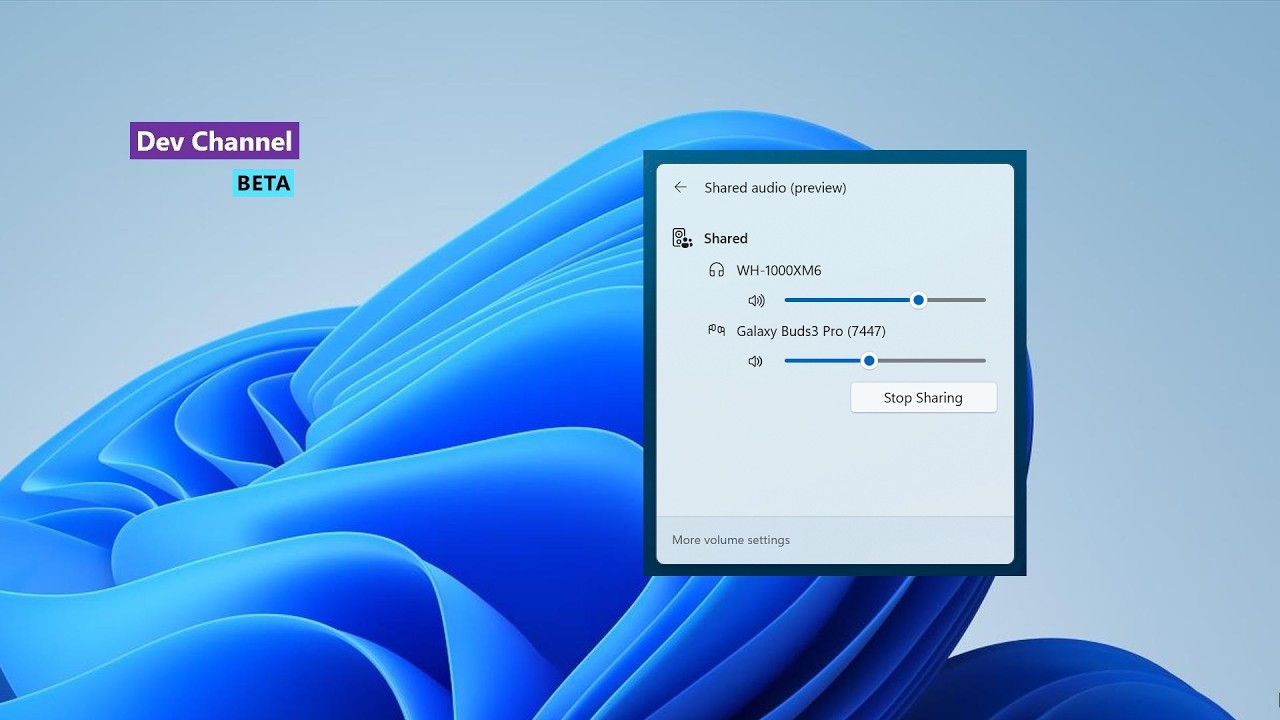 Windows 11 Dev/Beta: 3 New Windows 11 Shared Audio Improvements!