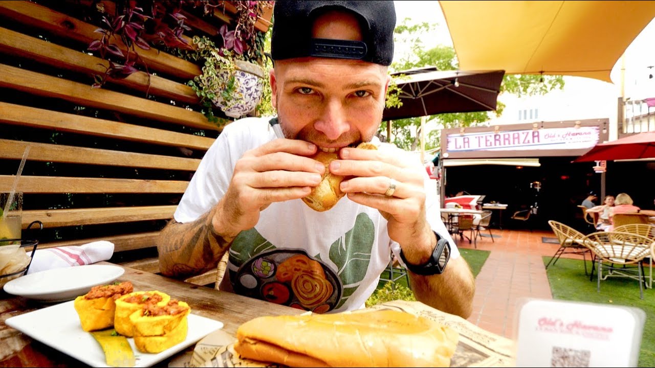 Little Havana CUBAN FOOD TOUR!! Cuban Sandwich, Churros & Colada | Miami, Florida