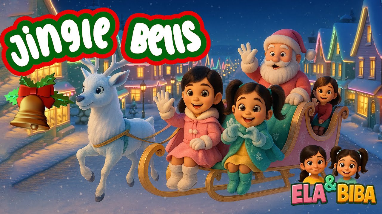 Jingle Bells Versi Ela & Biba 🔔❄️ | Lagu Natal Anak 3D Ceria & Fun Christmas Song