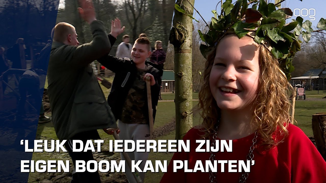 Bomenplantdag bij de kinderboerderij
