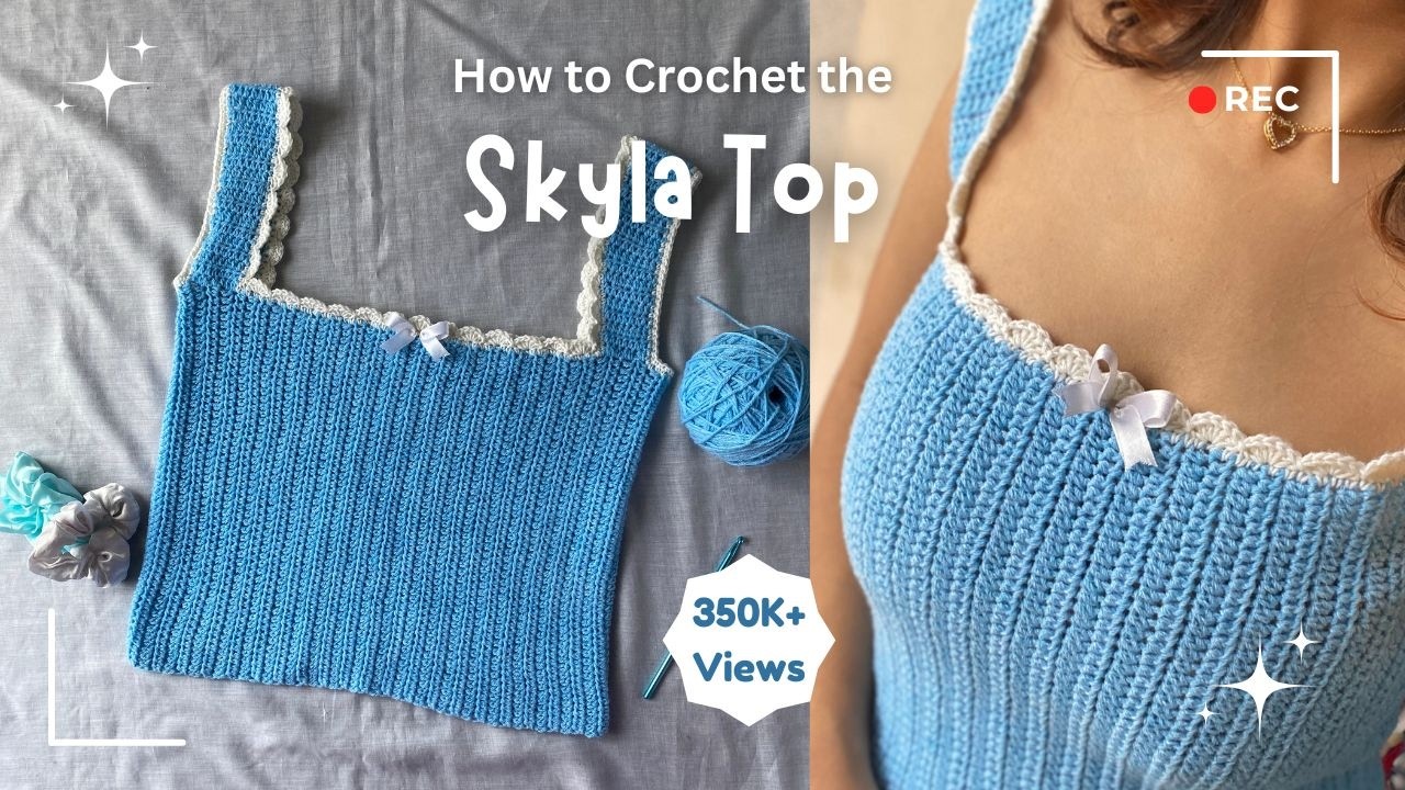 How to Crochet the Skyla Top 🌸✨ | Step-by-Step Crochet Tutorial | Beginner-Friendly Crochet Top