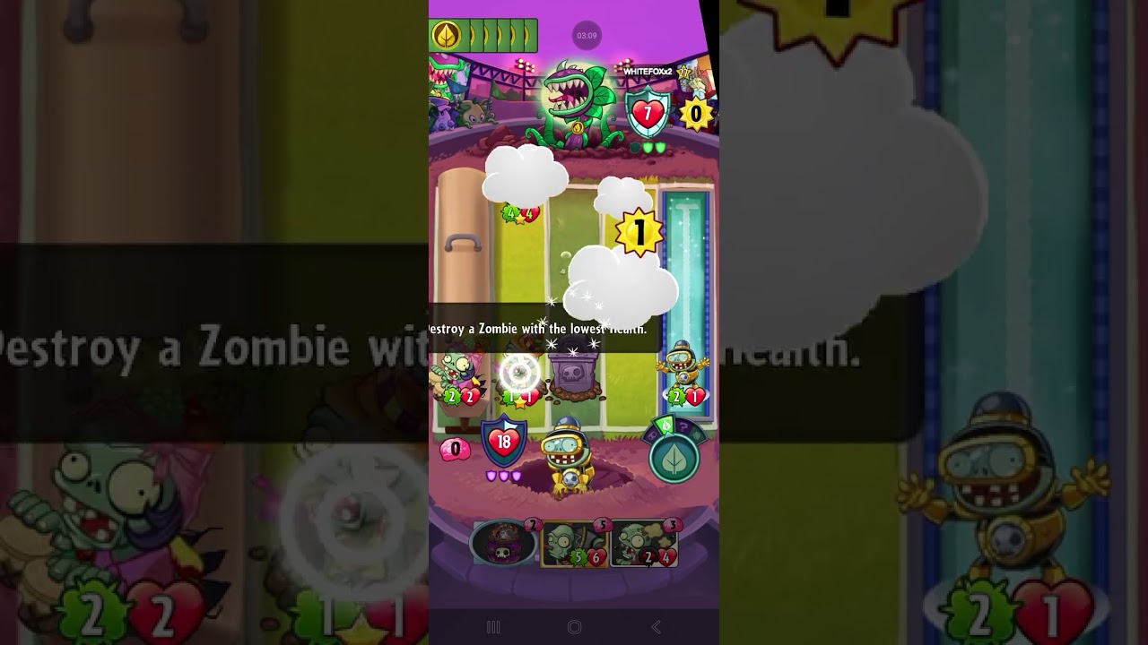 Plants vs zombies heroes, playing with impfinity and wining.