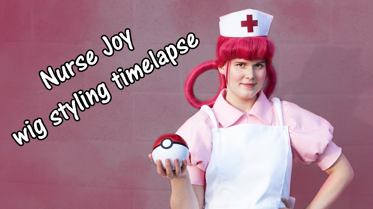 Nurse Joy wig construction timelapse
