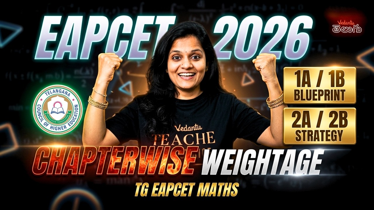 EAPCET 2026 Maths Chapterwise Weightage | 1A 1B 2A 2B Blueprint & Strategy | TG EAPCET Preparation