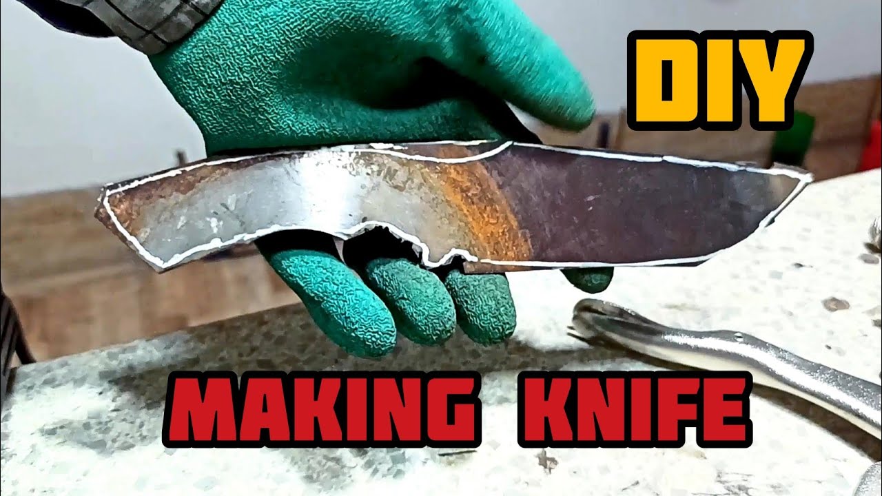 Hunting Knife From Concrete Cutoff Wheel | making a knife