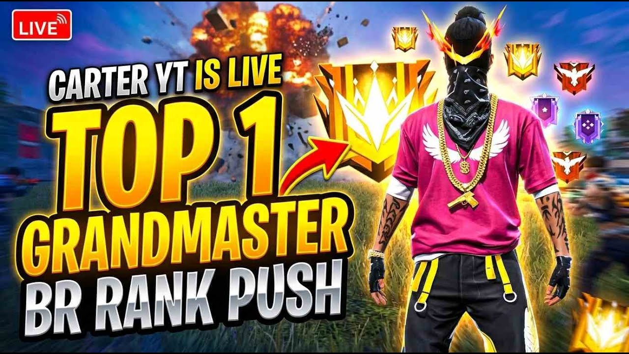 🔴[LIVE] -  BR Region Top 1 Rank Push🔥🔥 Free Fire live !! #Shortslive#freefirelive