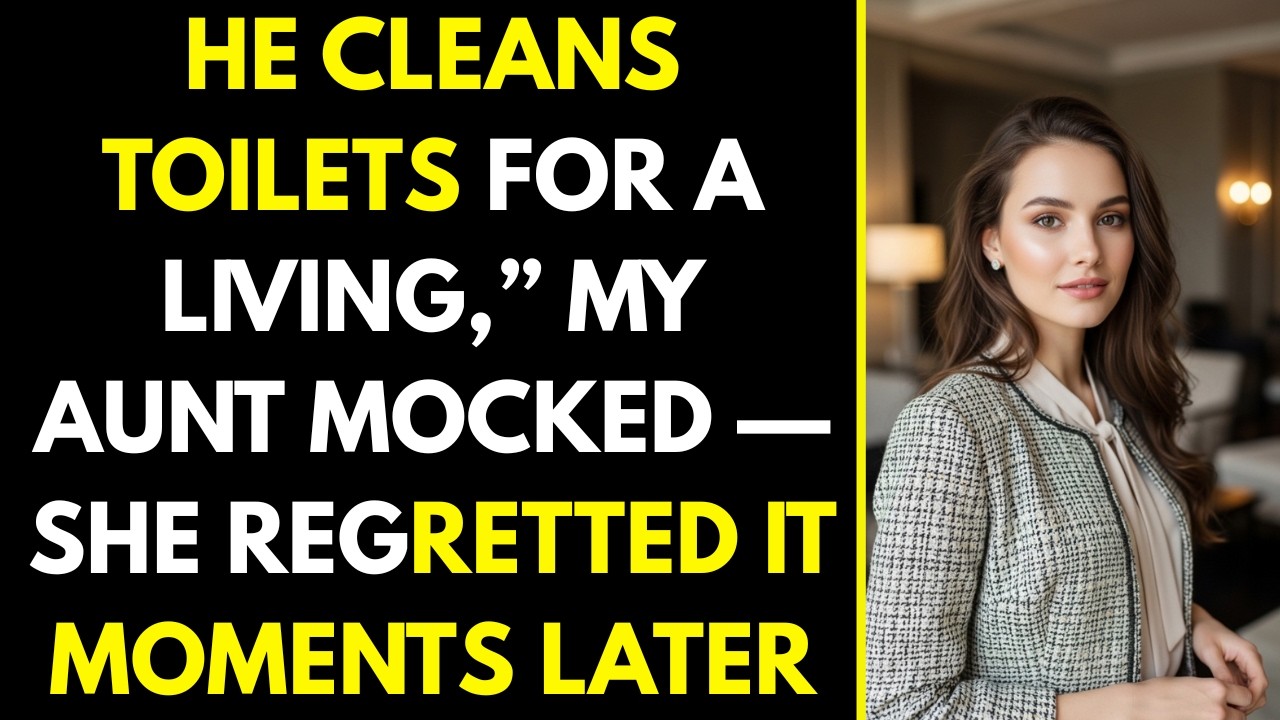He Cleans Toilets for a Living,” My Aunt Mocked — She Regretted It Moments Later