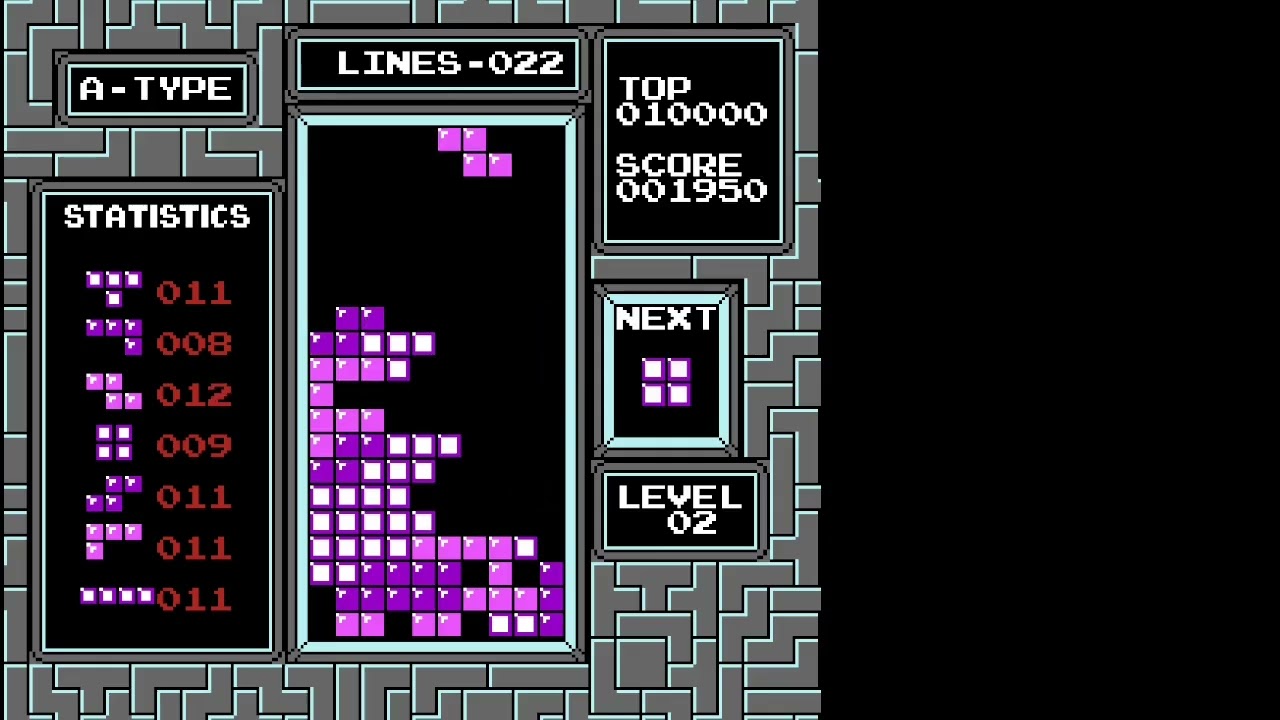No rotation tetris, 51 lines