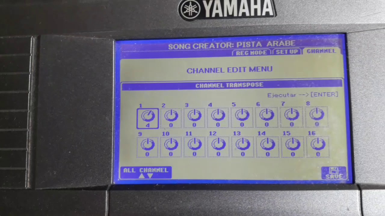 SUBIENDO DE TONO, O BAJANDO PISTA O SON EN EL YAMAHA PSR S 670