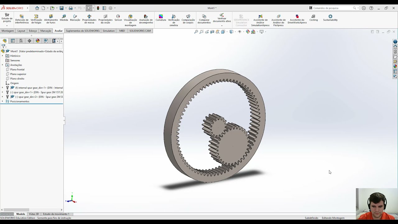 Tirando dúvidas de inscritos - Como fazer Engrenagens Planetárias no Solidworks?