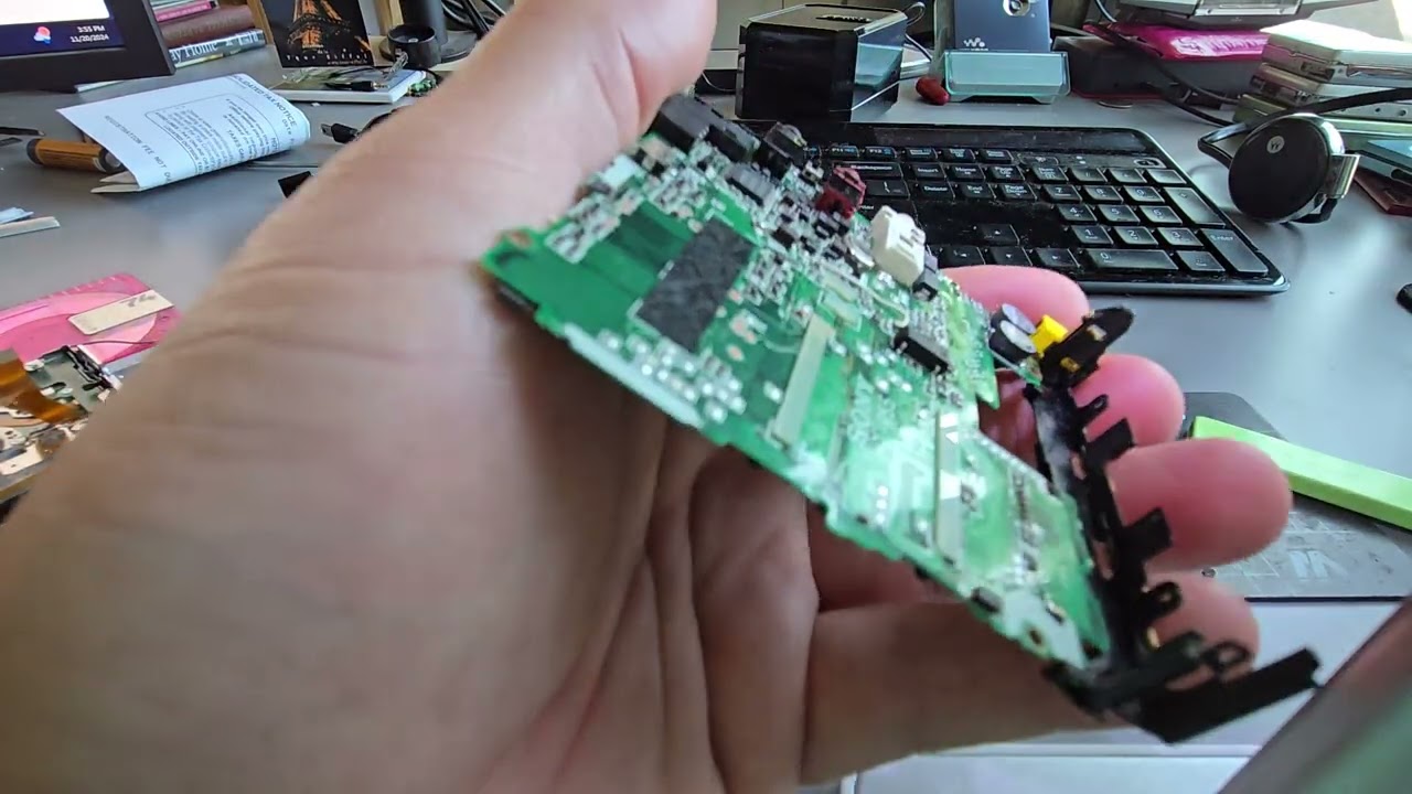 Sony Minidisc MZ-R55 battery contact repair