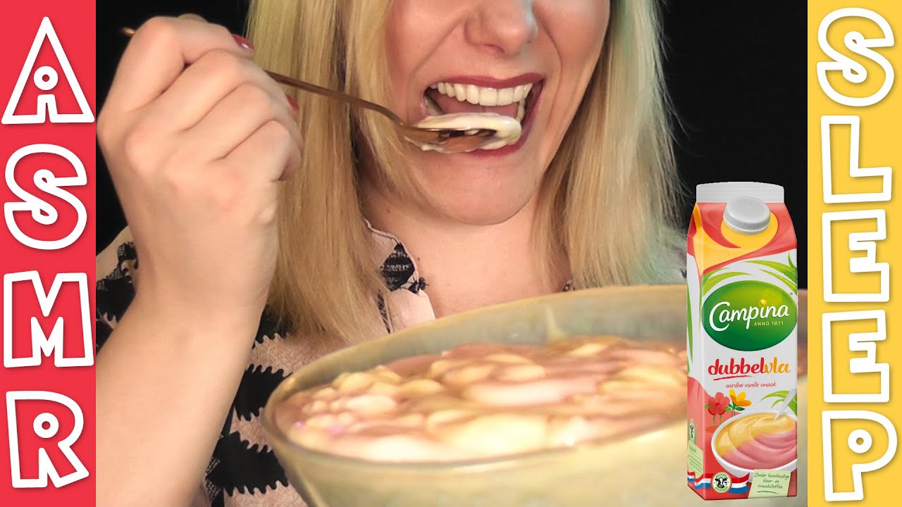 АСМР Едим пудинг - Мега мягкие и расслабляющие ротовые звуки - ASMR Eating pudding