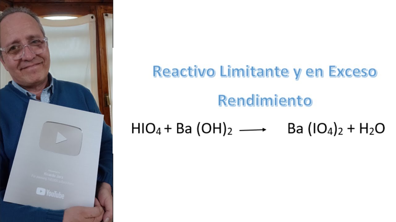 Estequiometría Reactivo Limitante y en Exceso Rendimiento de la Reacción