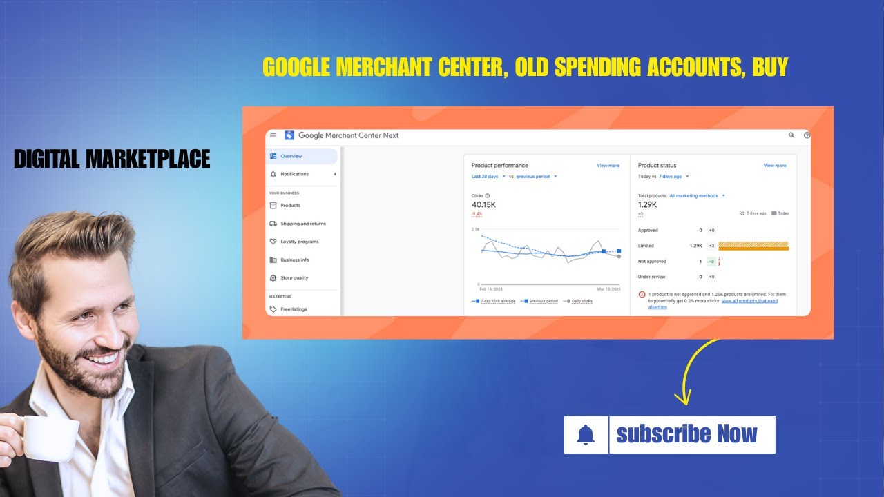 Buy & Sell Google Merchant Center Old Spending Accounts 💸 | Pe2p.com 2025 Full Guide