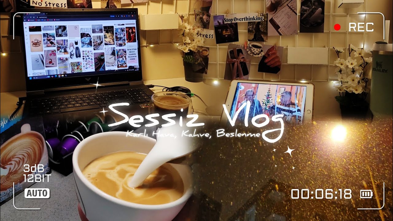 Karlı Günler | Sağlıklı Beslenme🥦,  Latte Art Denemeleri ☕️, #çikolatalıportakal #sessizvlog #coffee