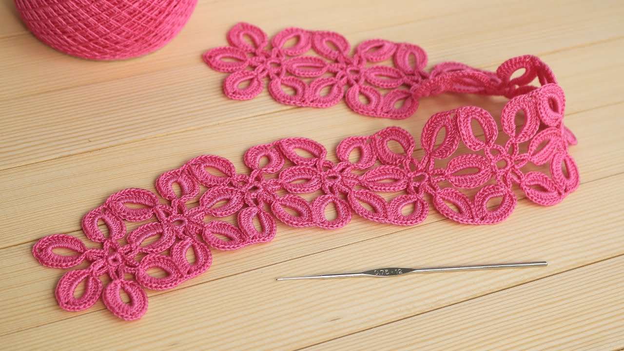 ЦВЕТОЧНОЕ КРУЖЕВО вязание крючком МАСТЕР-КЛАСС ЛЕНТОЧНОЕ КРУЖЕВО Crochet ribbon lace