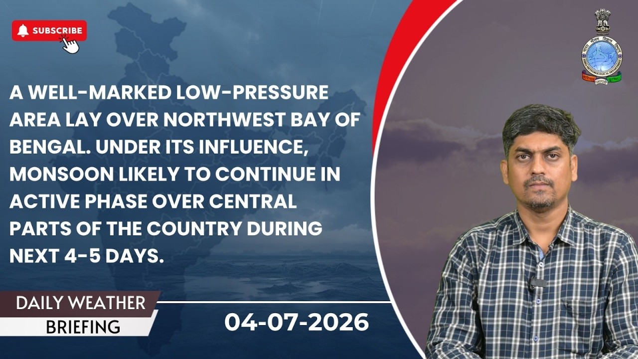 A well-marked Low-Pressure Area lay over Northwest Bay of Bengal.
