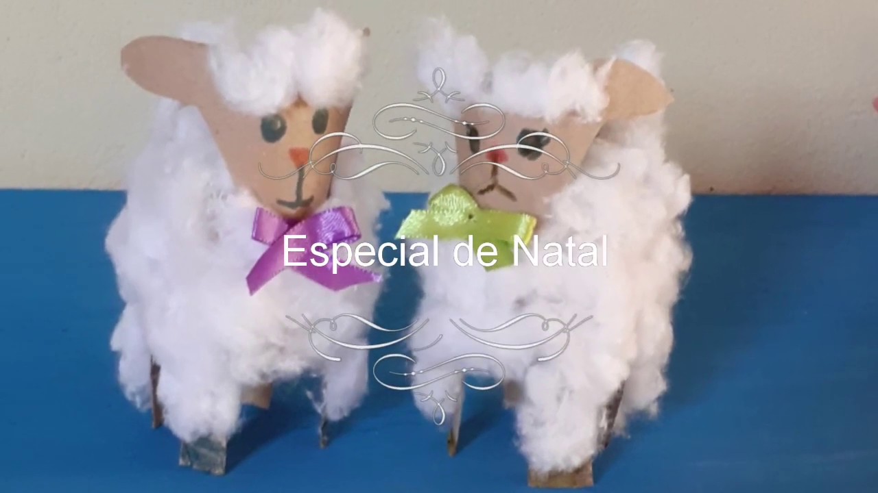 DIY- Como fazer Ovelhinhas com rolinho de papel higiênico