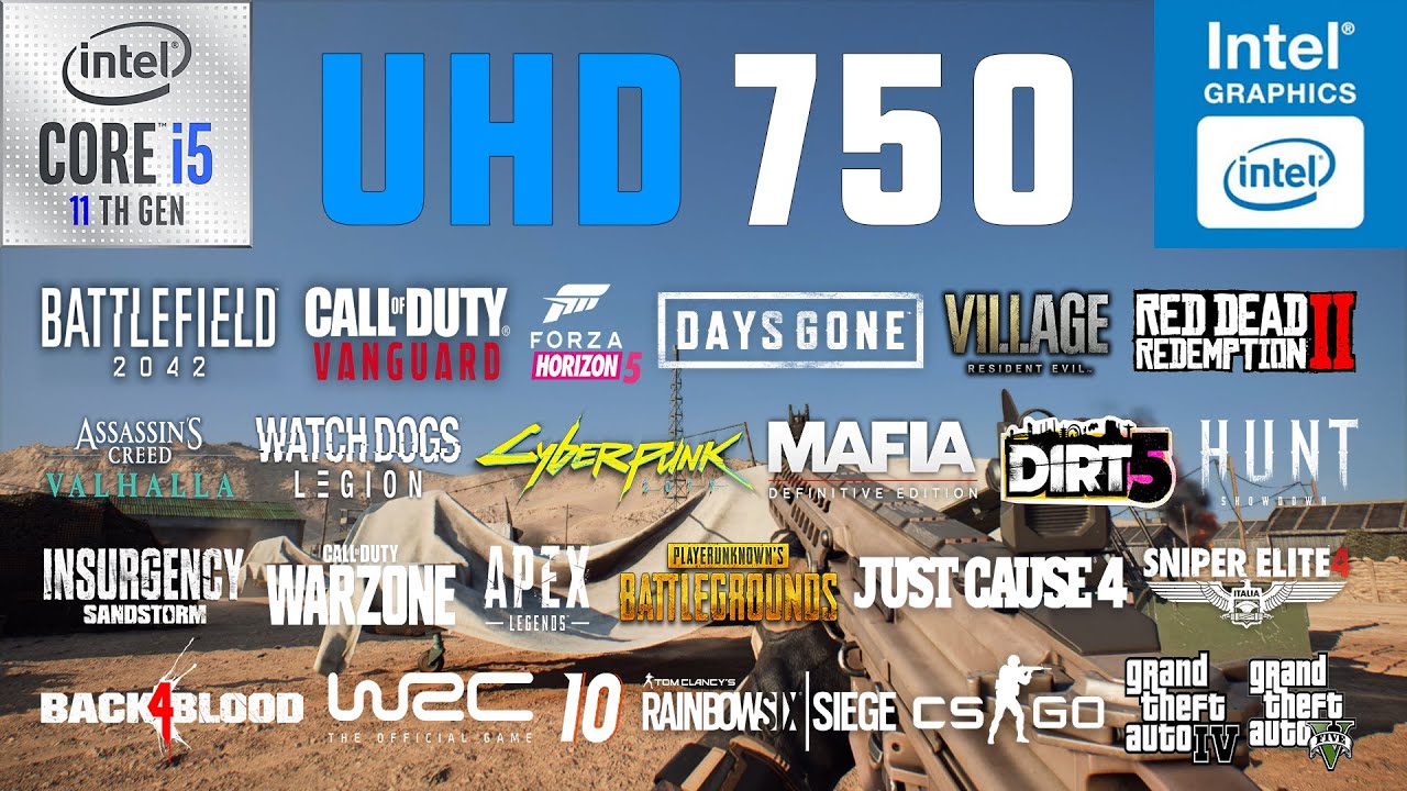 Intel UHD Graphics 750 Test in 25 Games